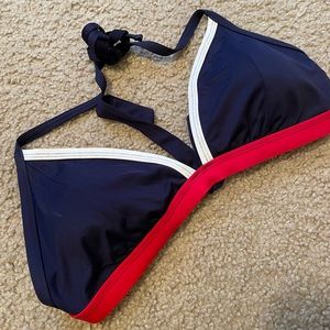 Red White Blue Bikini Top